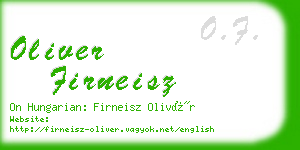 oliver firneisz business card